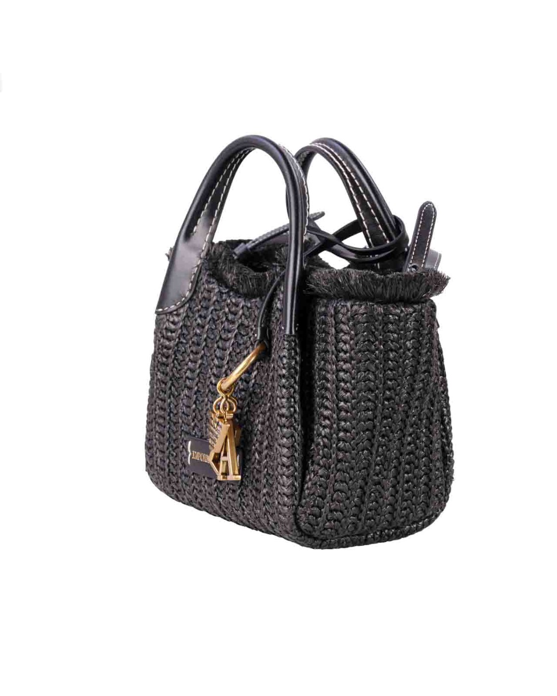 shop EMPORIO ARMANI  Borsa: Emporio Armani borsa a mano in paglia intrecciata con charm logo.
Dimensioni: 15,5 x 15 x 10 cm.
Paglia intrecciata.
Made in China.
Doppio manico.
Charm logo in metallo.
Patch logato.
Tracolla regolabile.
Composizione: 85% Polietilene 15% Polipropilene.. Y3D278 YWQ5D-80001 number 3176338